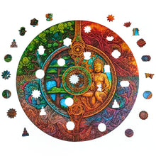 Carregar imagem no visualizador da galeria, Quebra-Cabeça de Madeira 3D - Mandala Buda
