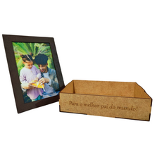 Carregar imagem no visualizador da galeria, Sua Foto com Molde Dia dos Pais - Quebra-Cabeça de Madeira 3D Personalizável