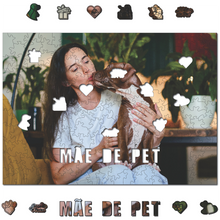 Carregar imagem no visualizador da galeria, Sua Foto com Molde Dia das Mães - Quebra-Cabeça de Madeira 3D Personalizável