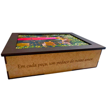 Carregar imagem no visualizador da galeria, Sua Foto com Molde Dia dos Namorados - Quebra-Cabeça de Madeira 3D Personalizável