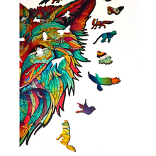 Carregar imagem no visualizador da galeria, Quebra-Cabeça de Madeira 3D - Lobo Selvagem