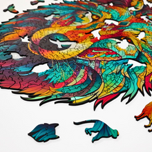 Carregar imagem no visualizador da galeria, Quebra-Cabeça de Madeira 3D - Lobo Selvagem