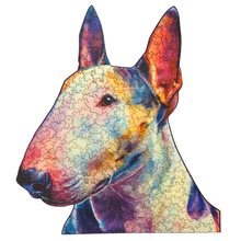 Carregar imagem no visualizador da galeria, Quebra-Cabeça de Madeira 3D - Bull Terrier