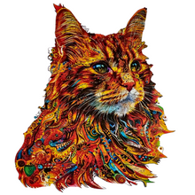 Carregar imagem no visualizador da galeria, Quebra-Cabeça de Madeira 3D - Gato Laranja