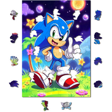 Carregar imagem no visualizador da galeria, Quebra-Cabeça de Madeira 3D - Sonic