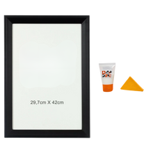 Carregar imagem no visualizador da galeria, Kit Moldura com Vidro + Cola para Personalizado Retangular A4 e A3