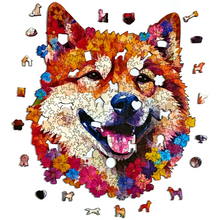 Carregar imagem no visualizador da galeria, Quebra-Cabeça de Madeira 3D - Akita