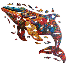 Carregar imagem no visualizador da galeria, Quebra-Cabeça de Madeira 3D - Baleia