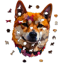 Carregar imagem no visualizador da galeria, Quebra-Cabeça de Madeira 3D - Shiba Inu