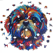 Carregar imagem no visualizador da galeria, Quebra-Cabeça de Madeira 3D - Shih Tzu