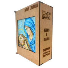 Carregar imagem no visualizador da galeria, Quebra-Cabeça de Madeira 3D - Jesus e Maria