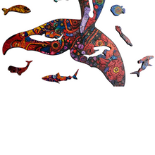 Carregar imagem no visualizador da galeria, Quebra-Cabeça de Madeira 3D - Baleia