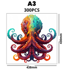 Carregar imagem no visualizador da galeria, Quebra-Cabeça de Madeira 3D - Polvo Sábio