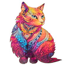 Carregar imagem no visualizador da galeria, Quebra-Cabeça de Acrílico 3D - Gato Neon