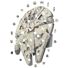 Carregar imagem no visualizador da galeria, Quebra-Cabeça de Madeira 3D - Millennium Falcon