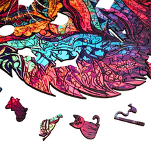 Carregar imagem no visualizador da galeria, Quebra-Cabeça de Madeira 3D - Gato Neon