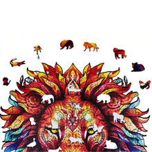 Carregar imagem no visualizador da galeria, Quebra-Cabeça de Madeira 3D - Leão Rei