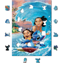 Carregar imagem no visualizador da galeria, Quebra-Cabeça de Madeira 3D - Lilo & Stitch
