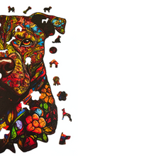 Carregar imagem no visualizador da galeria, Quebra-Cabeça de Madeira 3D - Pitbull