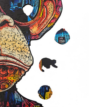 Carregar imagem no visualizador da galeria, Quebra-Cabeça de Madeira 3D - Macaco Cyberpunk