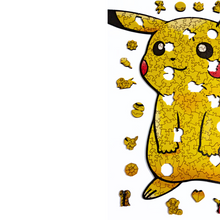 Carregar imagem no visualizador da galeria, Quebra-Cabeça de Madeira 3D - Pikachu Original