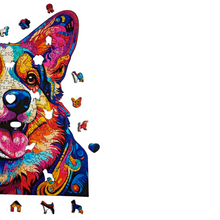 Carregar imagem no visualizador da galeria, Quebra-Cabeça de Madeira 3D - Corgi