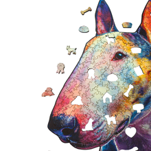 Carregar imagem no visualizador da galeria, Quebra-Cabeça de Madeira 3D - Bull Terrier