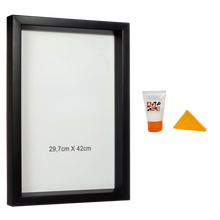 Carregar imagem no visualizador da galeria, Kit Moldura com Vidro + Cola para Personalizado Retangular A4 e A3