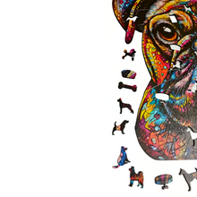 Carregar imagem no visualizador da galeria, Quebra-Cabeça de Madeira 3D - Pug