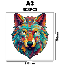 Carregar imagem no visualizador da galeria, Quebra-Cabeça de Madeira 3D - Lobo Selvagem