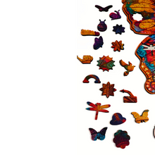 Carregar imagem no visualizador da galeria, Quebra-Cabeça de Madeira 3D - Borboleta