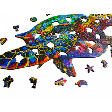 Carregar imagem no visualizador da galeria, Quebra-Cabeça de Madeira 3D - Tartaruga