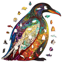Carregar imagem no visualizador da galeria, Quebra-Cabeça de Madeira 3D - O Pinguim