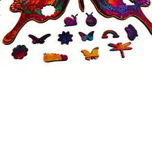 Carregar imagem no visualizador da galeria, Quebra-Cabeça de Madeira 3D - Borboleta