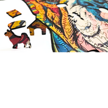 Carregar imagem no visualizador da galeria, Quebra-Cabeça de Madeira 3D - Bulldog Inglês