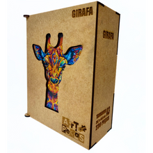 Carregar imagem no visualizador da galeria, Quebra-Cabeça de Madeira 3D - Girafa