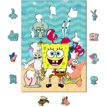 Carregar imagem no visualizador da galeria, Quebra-Cabeça de Madeira 3D - Bob Esponja