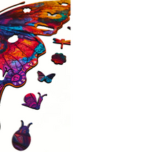 Carregar imagem no visualizador da galeria, Quebra-Cabeça de Madeira 3D - Borboleta