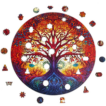 Carregar imagem no visualizador da galeria, Quebra-Cabeça de Madeira 3D - Mandala Árvore da Vida
