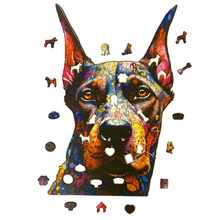 Carregar imagem no visualizador da galeria, Quebra-Cabeça de Madeira 3D - Dobermann