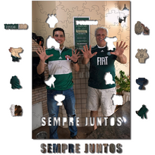 Carregar imagem no visualizador da galeria, Sua Foto com Molde Dia dos Pais - Quebra-Cabeça de Madeira 3D Personalizável