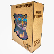 Carregar imagem no visualizador da galeria, Quebra-Cabeça de Madeira 3D - Coruja Cyberpunk