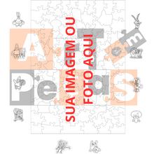 Carregar imagem no visualizador da galeria, Sua Imagem com Molde dia das Crianças - Quebra-Cabeça de Madeira 3D Personalizável