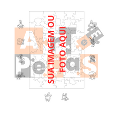 Carregar imagem no visualizador da galeria, Sua Imagem com Molde dia das Crianças - Quebra-Cabeça de Madeira 3D Personalizável