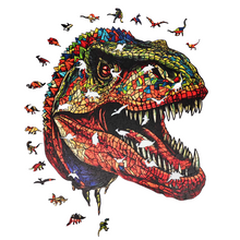 Carregar imagem no visualizador da galeria, Quebra-Cabeça de Madeira 3D - T-Rex