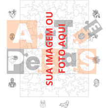 Carregar imagem no visualizador da galeria, Sua Imagem com Molde dia das Crianças - Quebra-Cabeça de Madeira 3D Personalizável