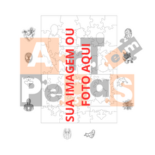 Carregar imagem no visualizador da galeria, Sua Imagem com Molde dia das Crianças - Quebra-Cabeça de Madeira 3D Personalizável