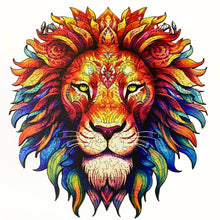Carregar imagem no visualizador da galeria, Quebra-Cabeça de Madeira 3D - Leão Rei