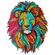 Carregar imagem no visualizador da galeria, Quebra-Cabeça de Madeira 3D - Leão Cromático