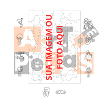 Carregar imagem no visualizador da galeria, Sua Imagem com Molde dia das Crianças - Quebra-Cabeça de Madeira 3D Personalizável